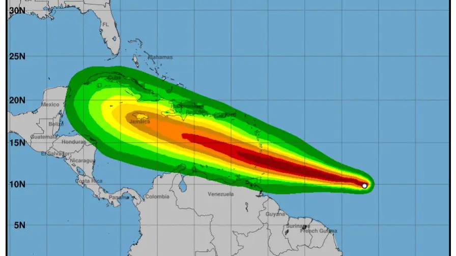 Actualización de la trayectoria de Beryl