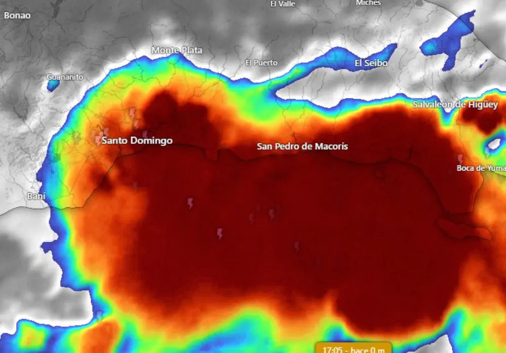 Vaguada en RD: 120 milímetros de lluvia en cuatro horas