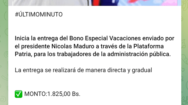 BONO ESPECIAL de 1.825 bolívares ACCEDE en 5 pasos al PAGO HOY