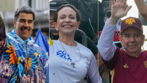 Nicolás Maduro, María Corina Machado y Edmundo González Urrutia, las caras principales de las elecciones presidenciales en Venezuela