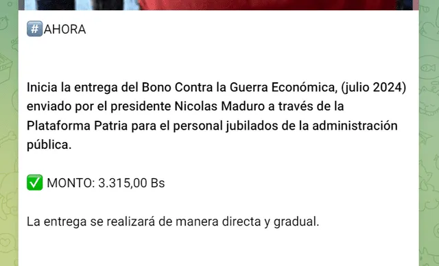 Bono de guerra de 1.640 bolívares a pensionados: consulta con cédula