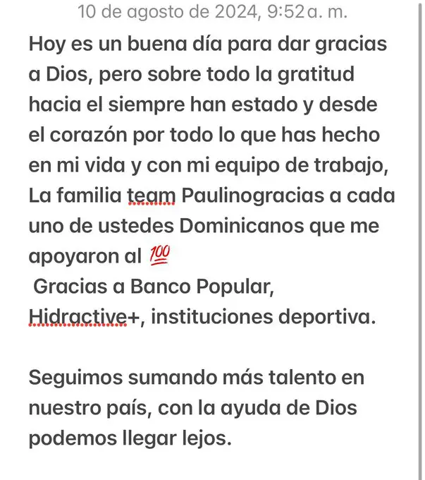 El llamado de Marileidy: "sigamos sumando más talento a nuestro país"