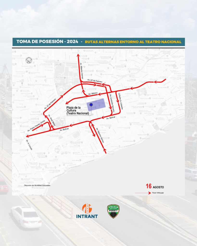 Estas serán las rutas alternas por actividades de la toma de posesión 2024