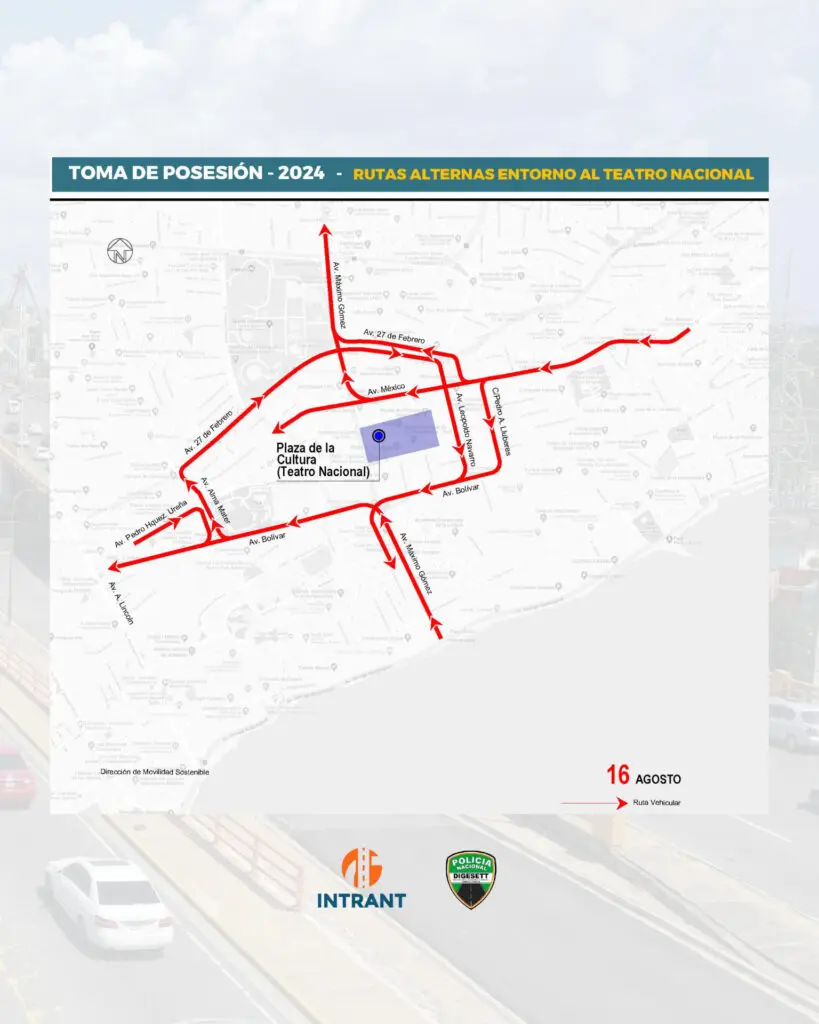 Estas serán las rutas alternas por actividades de la toma de posesión 2024