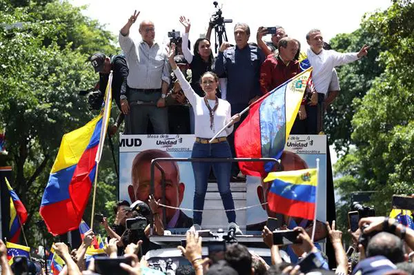 Foto de archivo de la líder opositora de Venezuela María Corina Machado. EFE/ Ronald Peña R.