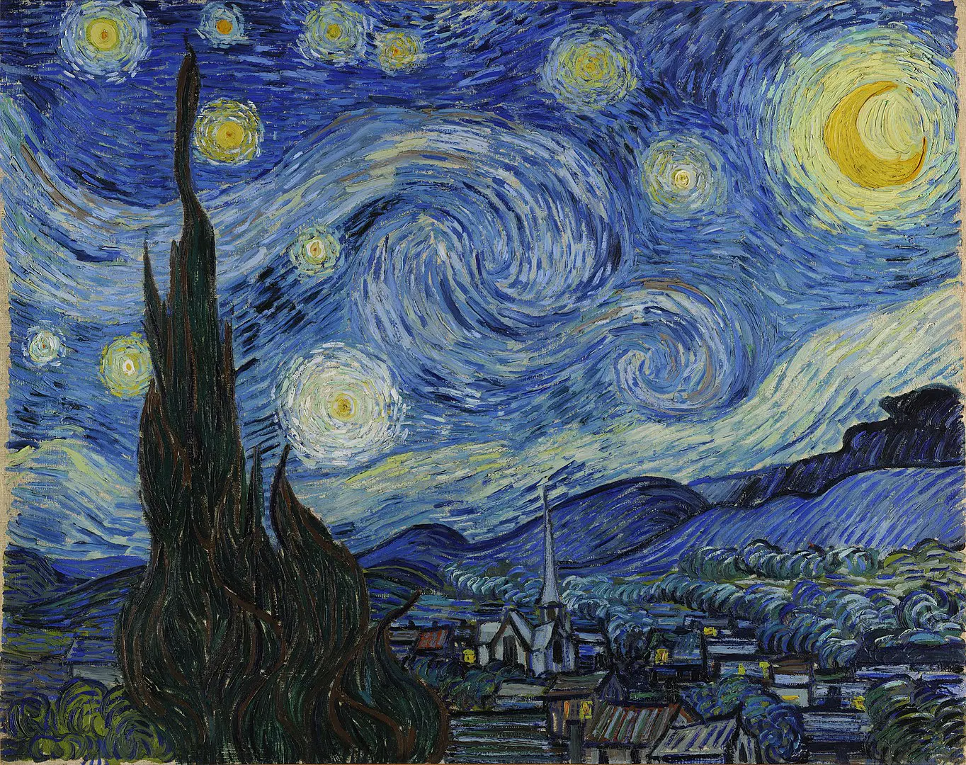 “La Noche estrellada”, 1889, Vincent van Gogh