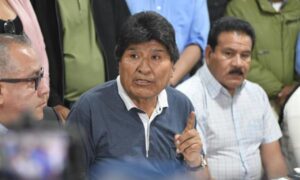 El expresidente de Bolivia y líder del oficialismo, Evo Morales (2006-2019). EFE/Jorge Abrego