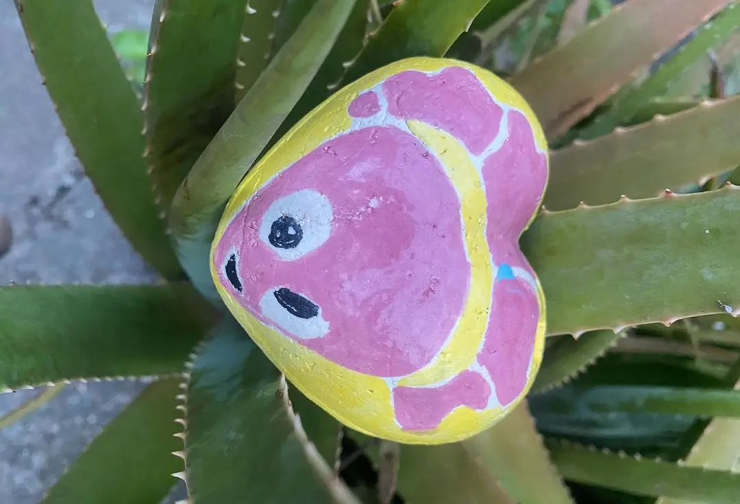 Taní, la mascota de la Copa Mundial Femnina Sub-17, en forma de uno de los corazones mundialistas de Thimo Pimentel