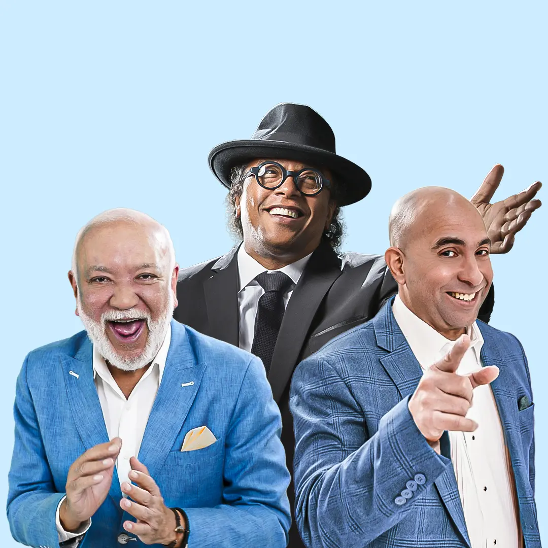 Sergio Vargas, Jochy Santos e Irving Alberti en “Un baile divertido”