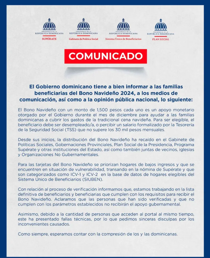 ¿Quiénes NO recibirán el Bono Navideño?
