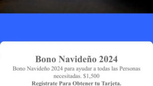 Sitio web fraudulento promete entrega del Bono Navideño