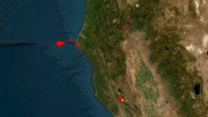 Una serie de potentes sismos se han registrado frente al estado de California con réplicas en el territorio continental