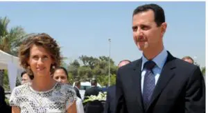 El presidente sirio, Basar al Asad y su esposa Asma.