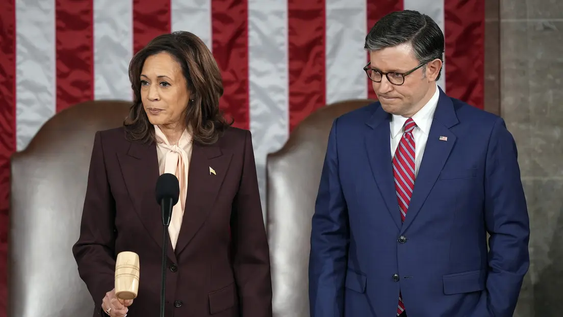 La sesión del Congreso de EE.UU que ratificó la victoria electoral de Trump la encabezó Kamala Harris