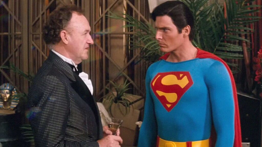 Gene Hackman junto a Christopher Reeve