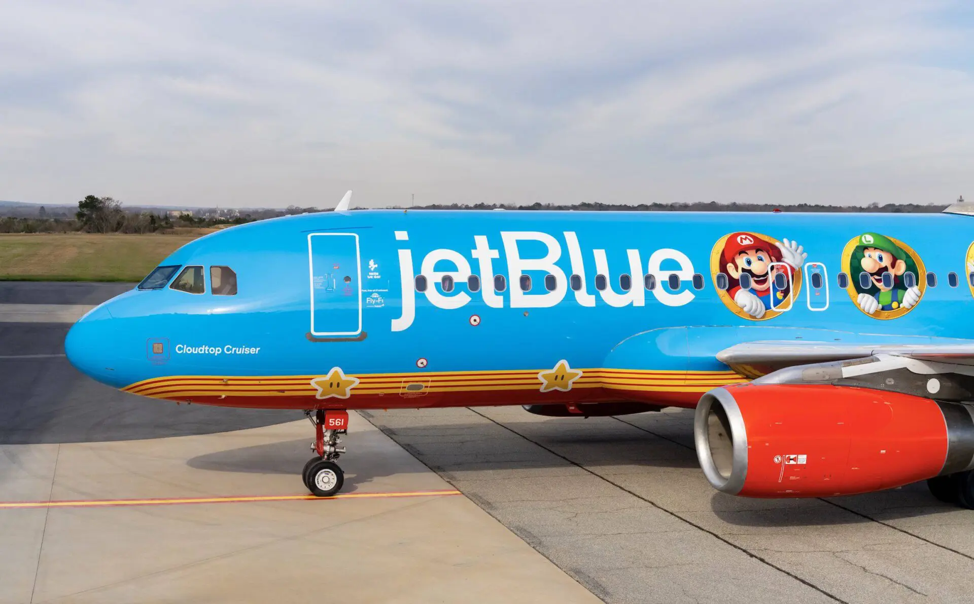 JetBlue presenta su avión de Mario Bros y sus amigos