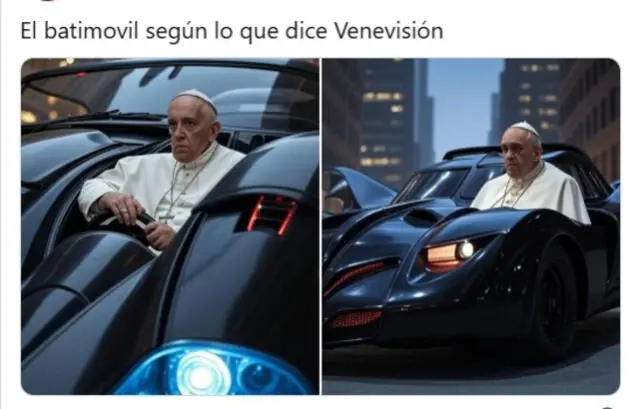 El error de la Periodista venezolana generó una ola de memes del papa Francisco como Batman