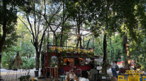 Clientes disfrutando de café al aire libre en Colaito del Mirador
