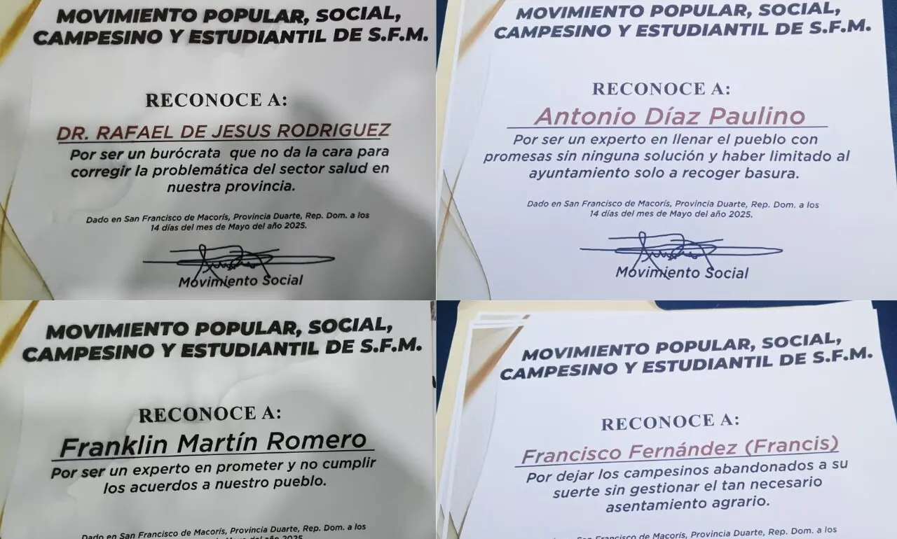 Entregan certificados reconociendo incapacidad de Alcalde SFM y funcionarios Gobierno