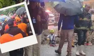 Niña es arrastrada por una corriente hacia alcantarilla durante fuertes lluvias en San Cristóbal
