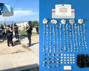 Autoridades desmantelan en Barahona un punto de droga, apresan 10 personas