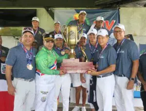 La representación de la Armada de República Dominicana, campeona del golf de los Juegos Deportivos Militares y Policiales.