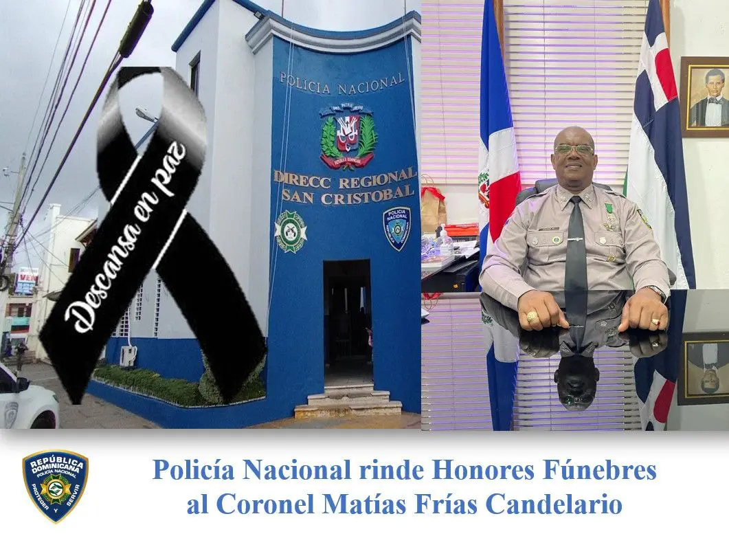Policía Nacional Rinde Honores Fúnebres al Coronel Matías Frías Candelario en Santo Domingo