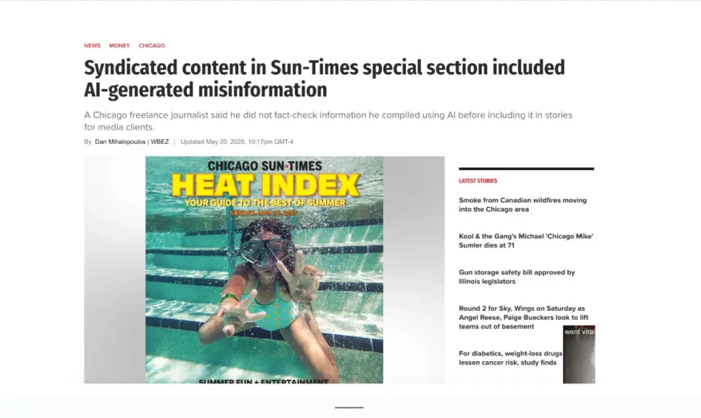 El caso de la lista de libros del Chicago Sun-Times es el escándalo más reciente