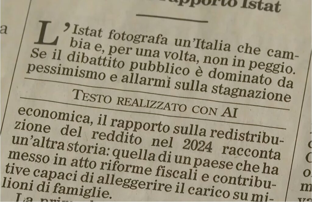 La IA "firmaba" en los artículos de Il Foglio