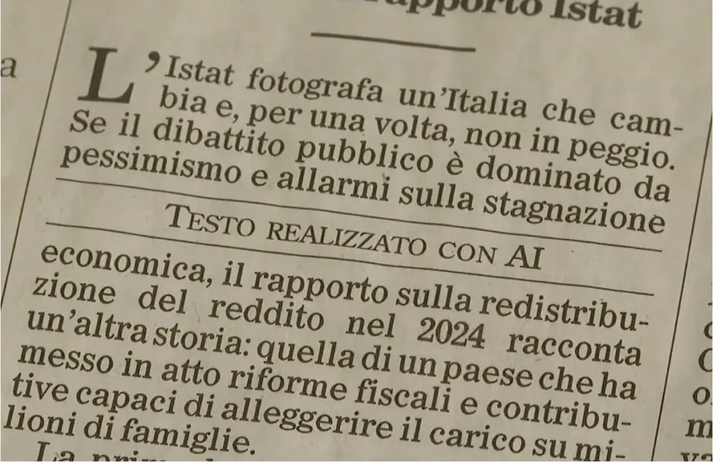 La IA "firmaba" en los artículos de Il Foglio