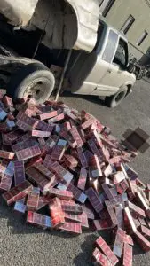 ERD incauta más de 38 mil cigarrillos en camioneta en Montecristi