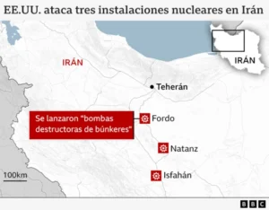 Imagen del conflicto tomada de la BBC