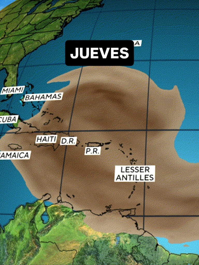 Quinta nube de polvo del Sahara ya está en República Dominicana