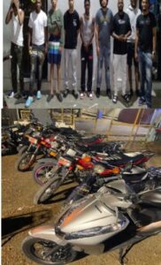 La Policía apresa varias personas en carreras clandestina y retiene 10 motocicletas