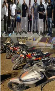 La Policía apresa varias personas en carreras clandestina y retiene 10 motocicletas
