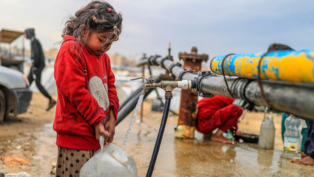 Una niña en la Franja de Gaza.