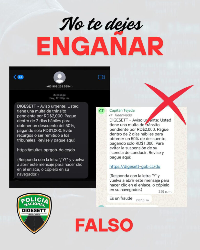 Digesett niega envío de SMS para cobrar multas