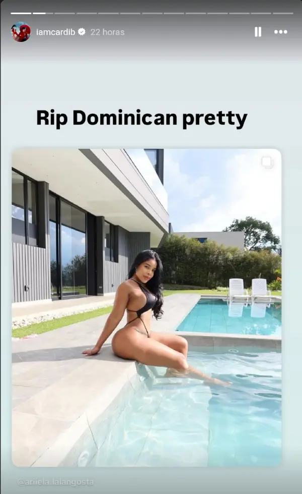 Cardi B también dedicó una historia de su Instagram a Ariela