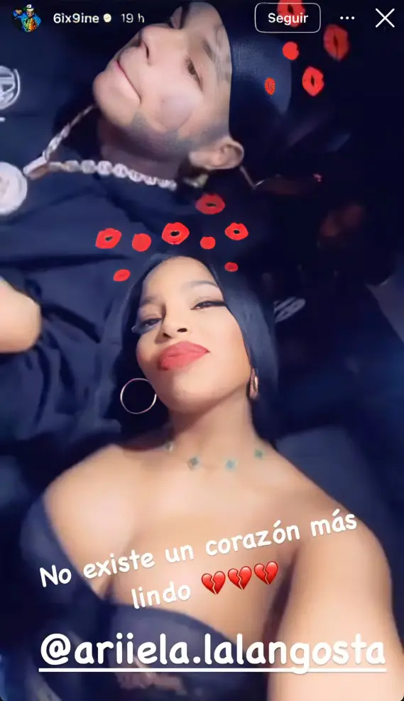 El urbano Tekashi 69 dedicó una de sus historias a Ariela La Langosta