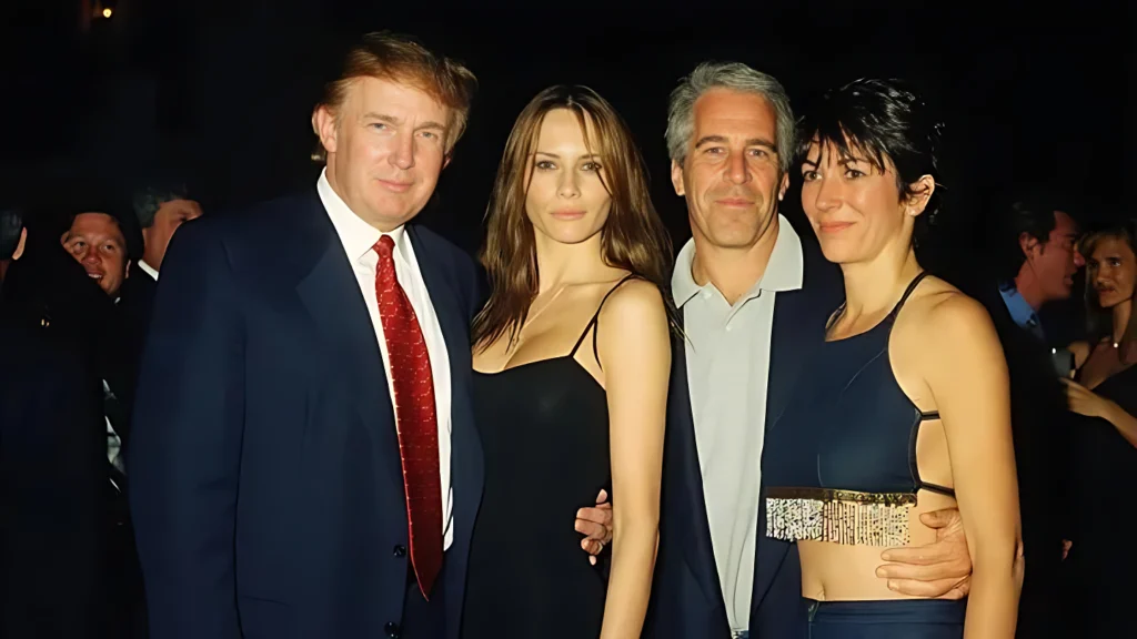 Donald Trump, Melania Trump, Jeffrey Epstein y Ghislaine Maxwell