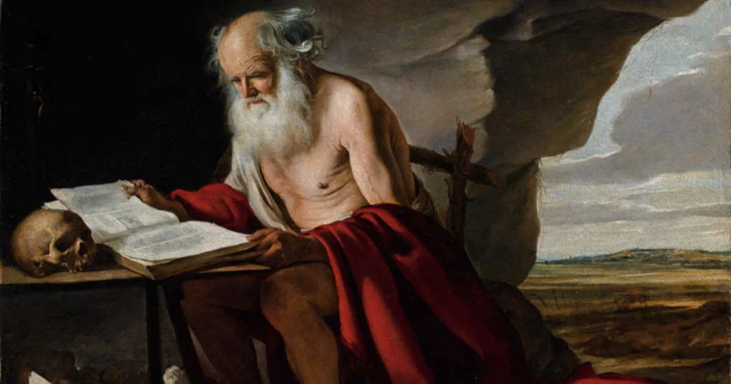 San Jerónimo hizo la traducción de la Biblia en el siglo IV.