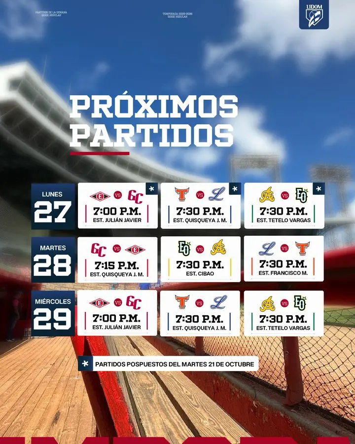 LIDOM anuncia calendario de reanudación tras la tormenta Melissa