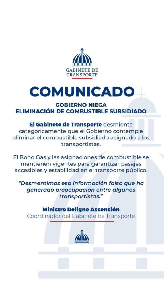 Gobierno desmiente eliminar subsidio al combustible