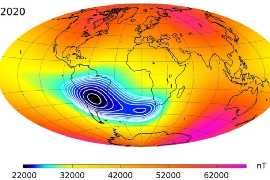 La Anomalía del Atlántico Sur debilita el campo magnético