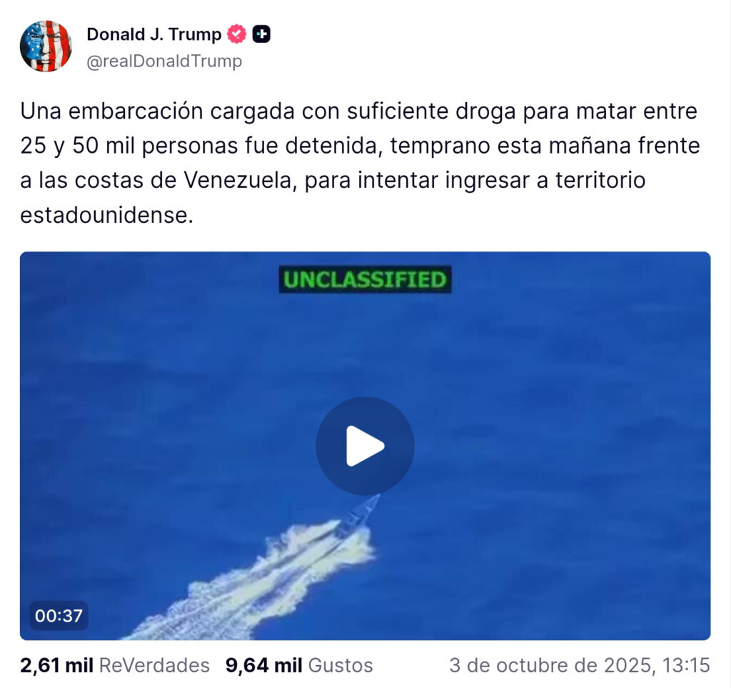 Trump: “Droga podía matar a 50 mil personas”
