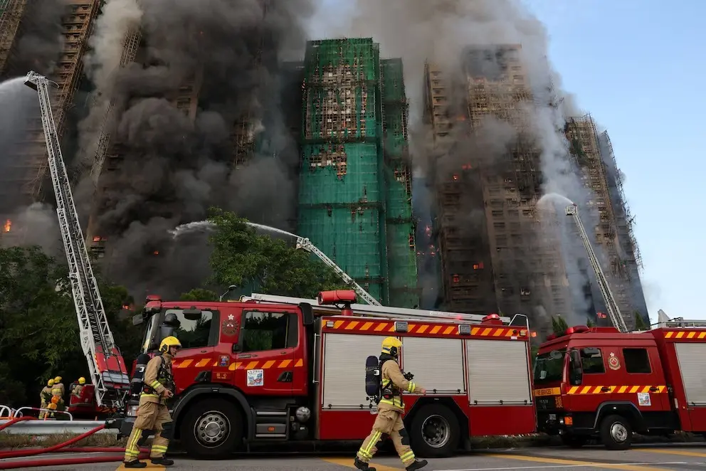Incendio en Hong Kong