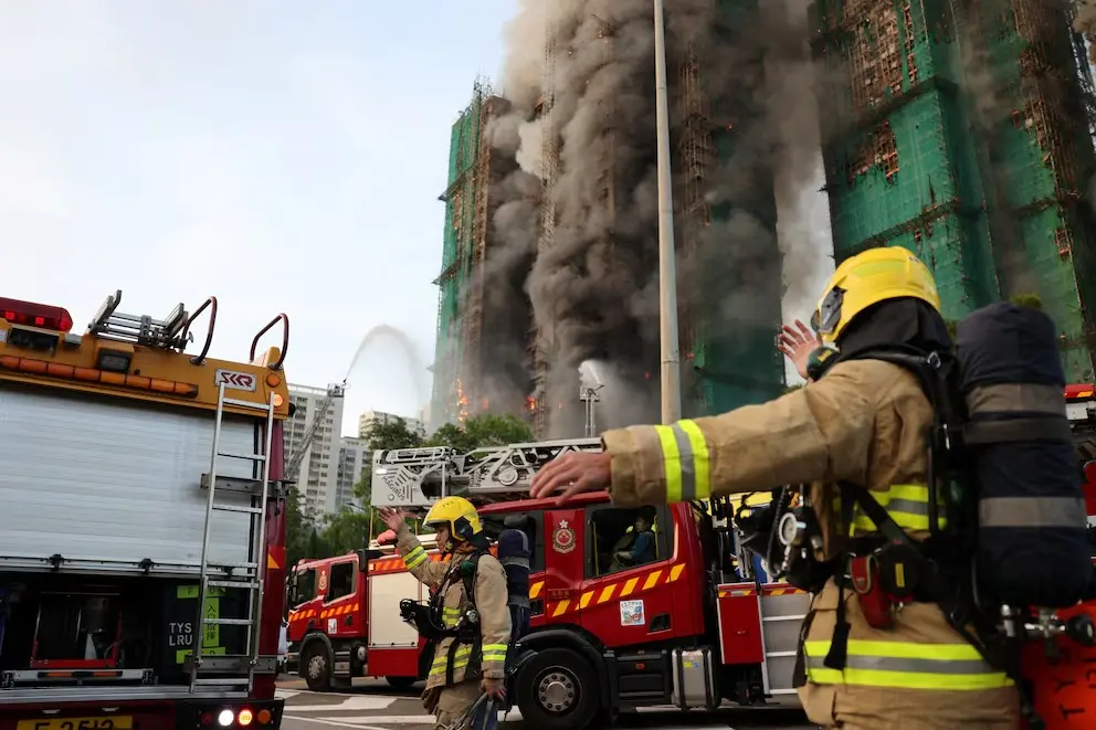 Incendio en Hong Kong