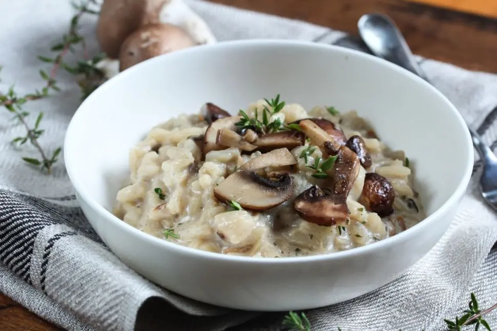 Risotto de champiñones