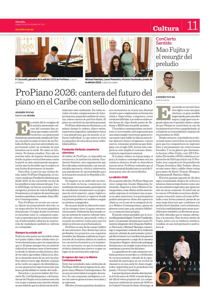 Este artículo forma parte de nuestro Suplemento Cultural de este 29 de noviembre. Disfrutalo completo acá