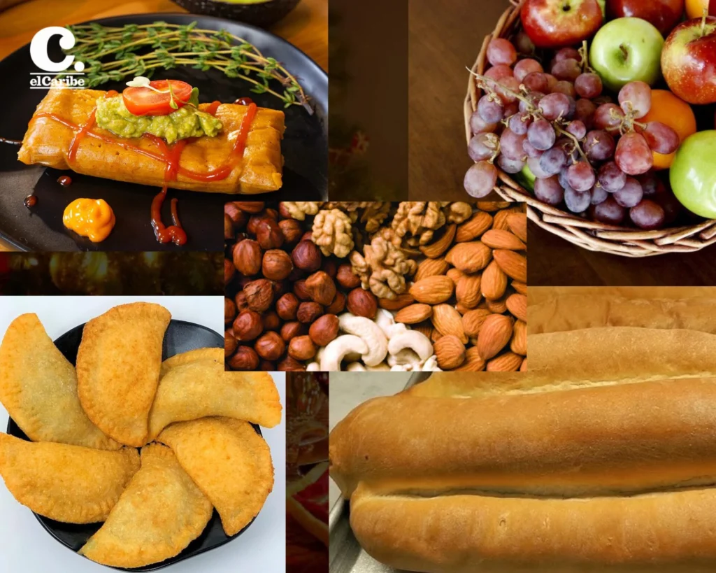 Pasteles en hoja, los pastelitos de pollo o de res, los bollitos de yuca, empanadillas de yuca